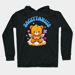 Vintage Sagittarius Teddy Bear Zodiac Sign Astrology Cute Hoodie